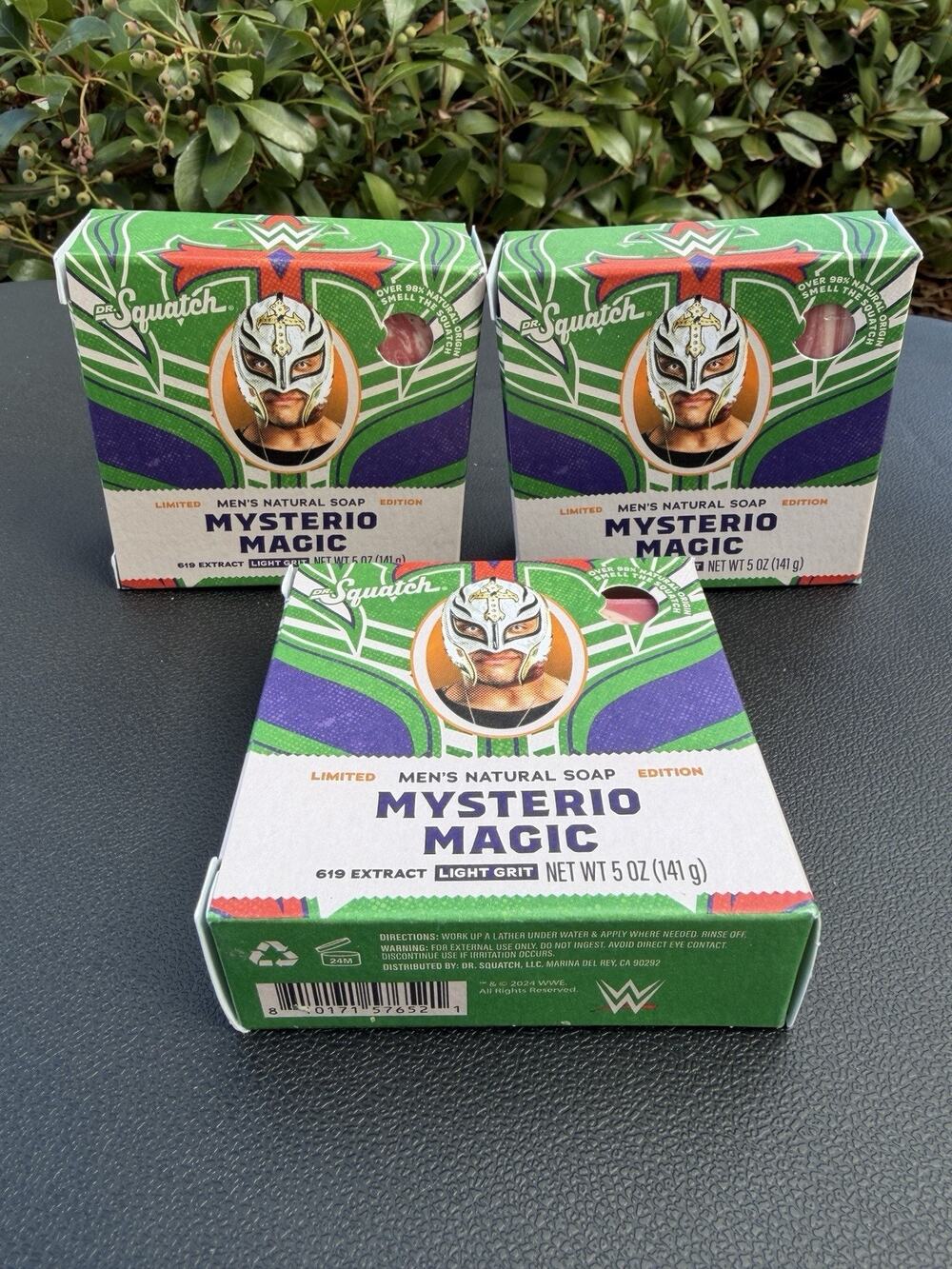 3x Dr. Squatch Soap Bars Rey Mysterio WWE Limited Edition 5oz